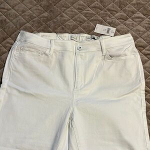 J. Jill White High-Rise Cropped Denim